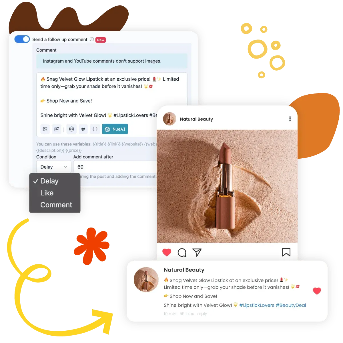 Nuelink follow-up comment automation screen