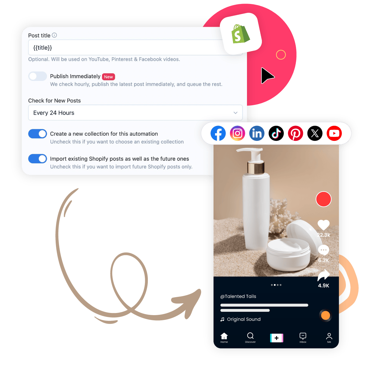 Nuelink flexible import options for Shopify products