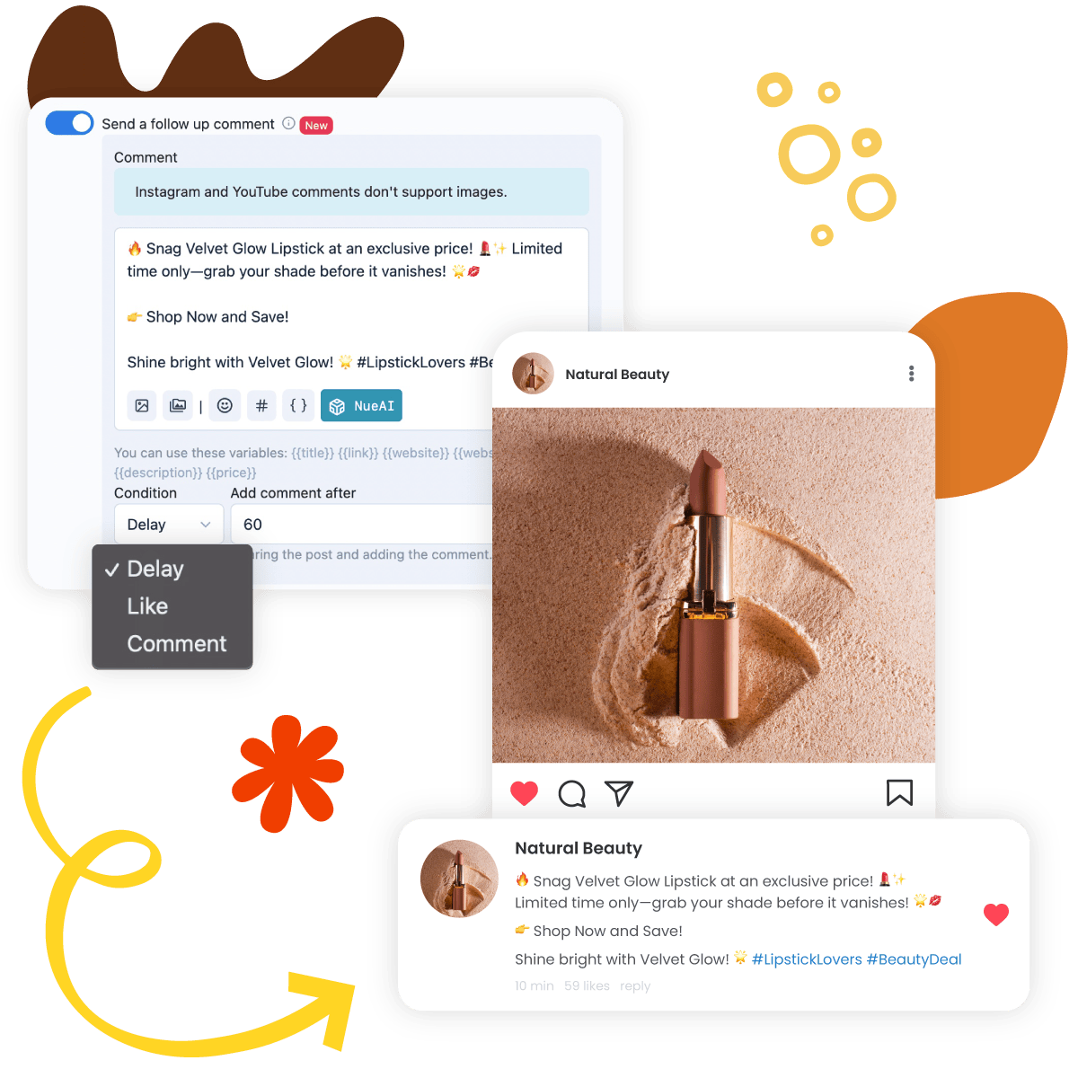Nuelink follow-up comment automation screen